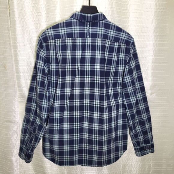SET OF TWO Banana Republic Plaid Cotton Shirts, TWO Styles Blue, Multi Size L - Picture 7 of 11